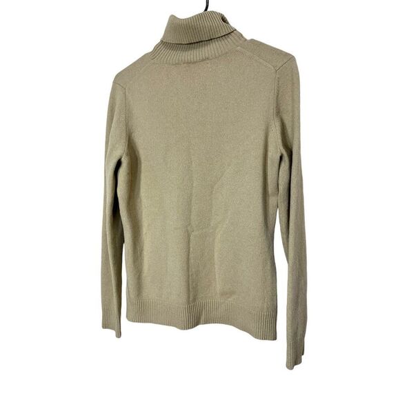 Vintage Banana Republic Fine Italian Merino Wool Blend Tan Turtleneck Sweater Si - Picture 5 of 7